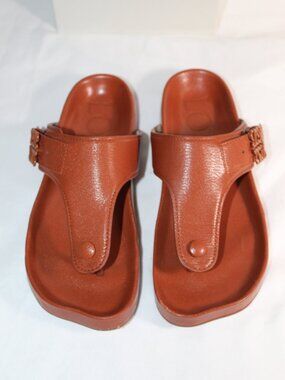 Loewe Anagram Ease Goatskin Leather Thong Sandals Flats Slides Slip Ons 38